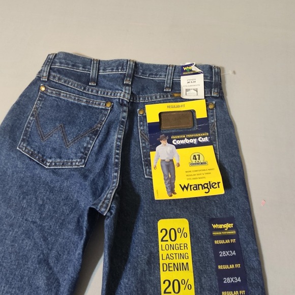 Wrangler 47MWZ Premium Performance Cowboy Cut LOT OF 2  Regular Fit Jeans 28x34 - Picture 5 of 10